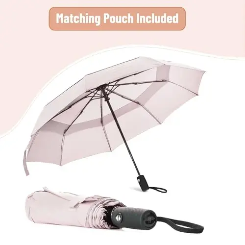 Mr. Pen- Windproof Travel Umbrella, Small Water-Resistant Automatic Folding Umbrella for Rain and Sun, Light, Compact and Portable for Women & Men, Fits Car & Backpack - 6