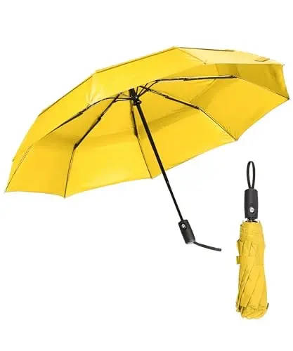 Mr. Pen- Windproof Travel Umbrella, Small Water-Resistant Automatic Folding Umbrella for Rain and Sun, Light, Compact and Portable for Women & Men, Fits Car & Backpack 