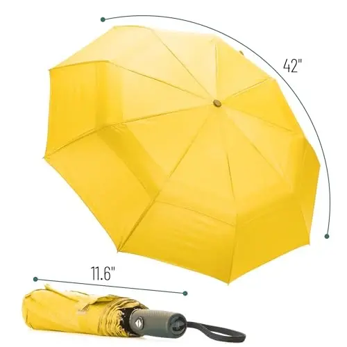 Mr. Pen- Windproof Travel Umbrella, Small Water-Resistant Automatic Folding Umbrella for Rain and Sun, Light, Compact and Portable for Women & Men, Fits Car & Backpack - MR. (1)
