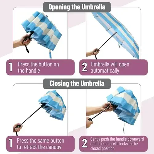 Mr. Pen- Windproof Travel Umbrella, Automatic Umbrellas for Rain, Compact - 4