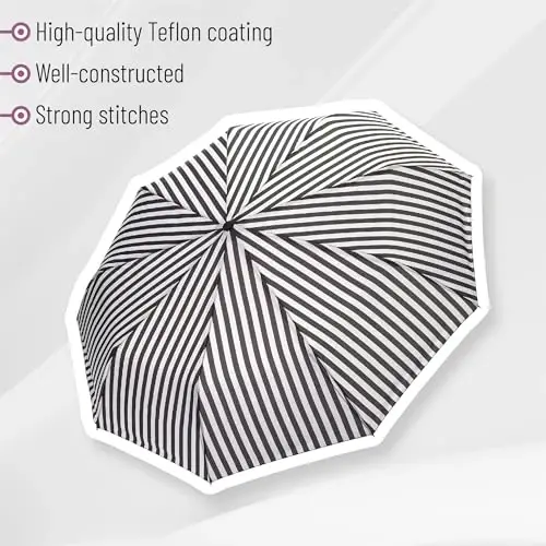 Mr. Pen- Windproof Travel Umbrella, Small Water-Resistant Automatic Folding Umbrella for Rain and Sun, Light, Compact and Portable for Women & Men, Fits Car & Backpack - 5
