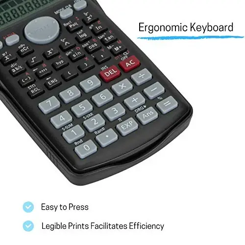 Mr. Pen Scientific 2 Line Calculator - Fraction & College Math Calculator for Students & Engineers, Back to School Supplies (Pack of 2) - 4