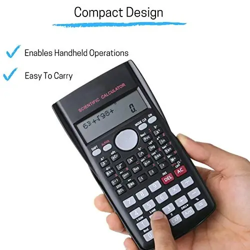 Mr. Pen Scientific 2 Line Calculator - Fraction & College Math Calculator for Students & Engineers, Back to School Supplies (Pack of 2) - 5
