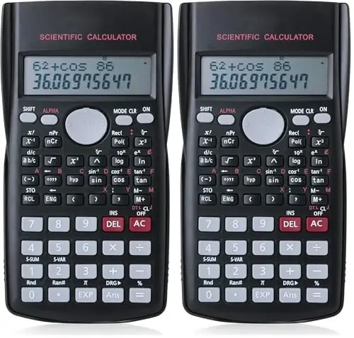 Mr. Pen Scientific 2 Line Calculator - Fraction & College Math Calculator for Students & Engineers, Back to School Supplies (Pack of 2) 
