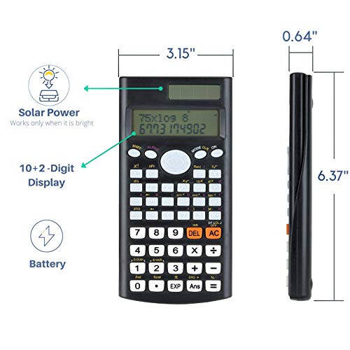 Mr. Pen- Scientific Calculator, Solar Power, 2 Line Calculator, Calculator for School, Fraction Calculator, Calculator Scientific, Statistics Calculators, College Calculators, High School Calculator - 3