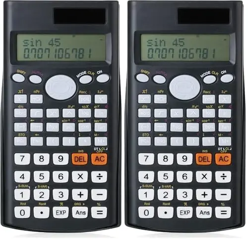 Mr. Pen Scientific Calculator - Solar Powered, 2 Line Display, Fraction & Statistics Calculations for School, College & High School Use (Pack of 2) 