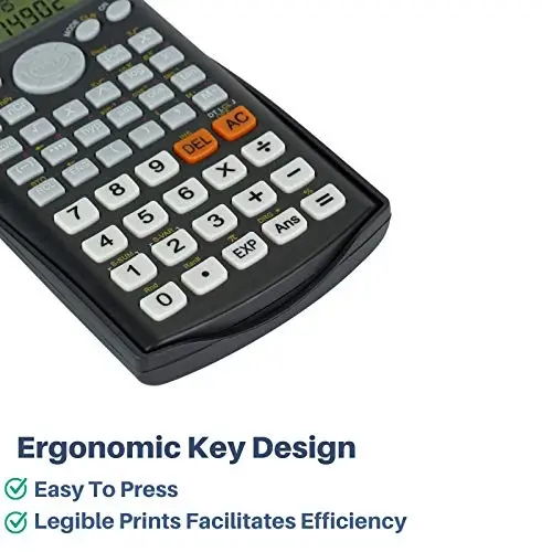 Mr. Pen Scientific Calculator - Solar Powered, 2 Line Display, Fraction & Statistics Calculations for School, College & High School Use (Pack of 2) - 4