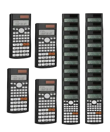 Mr. Pen Scientific Calculators - 24 Pcs, 2 Line, Fraction & Statistics Calculators for School, College & High School - 1