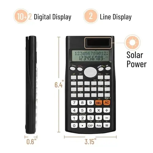 Mr. Pen Scientific Calculators - 24 Pcs, 2 Line, Fraction & Statistics Calculators for School, College & High School - 3