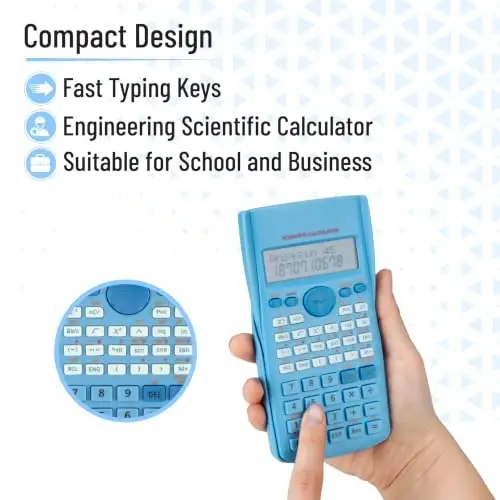 Mr. Pen- Scientific Calculators, Blue, 2 Line Display, Fraction and Statistics Calculator for School, College and High School - 5