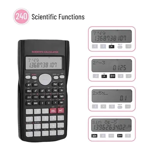 Mr. Pen- Scientific Calculators Bulk, 24 Pack, 2 Line, 240 Functions, 12 Digit Math Calculator Scientific with Protective Hardcover - 4