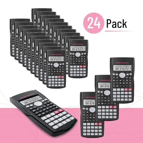 Mr. Pen- Scientific Calculators Bulk, 24 Pack, 2 Line, 240 Functions, 12 Digit Math Calculator Scientific with Protective Hardcover - 2