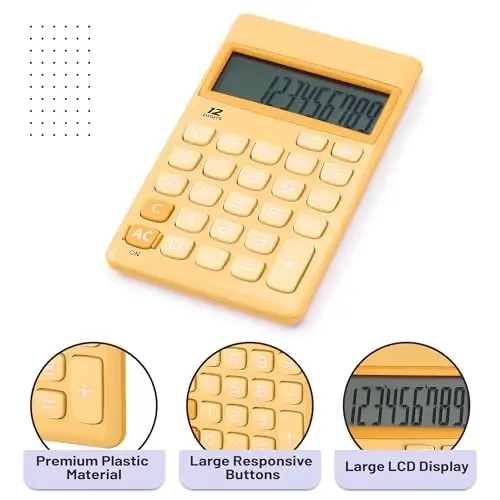 Mr. Pen- Standard Function Calculator, 12 Digits, Small Calculator, Orange - 4