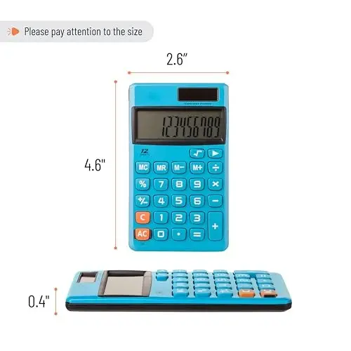 Mr. Pen- Standard Function Calculator, 12 Digits, Solar Calculator, Basic Office Calculators (Pack of 2) - MR. PEN (1)
