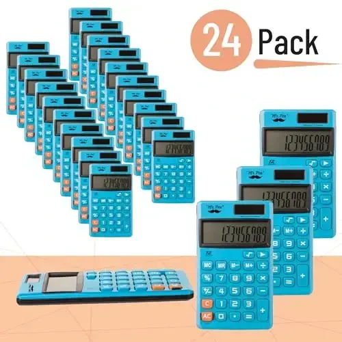 Mr. Pen- Standard Function Calculator, 24 Pack, 12 Digits, Blue Small Calculator Bulk - MR. PEN (1)
