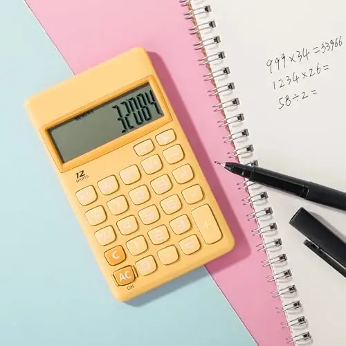 Mr. Pen- Standart Fonksiyonlu Hesap Makinesi, 12 Haneli, Küçük Boy Hesap Makinesi, Turuncu (2'li Paket) - 5