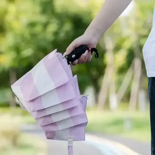 Mr. Pen- Ветрозащитный дорожный зонт, розовые полосы, автоматические зонты от дождя - 7