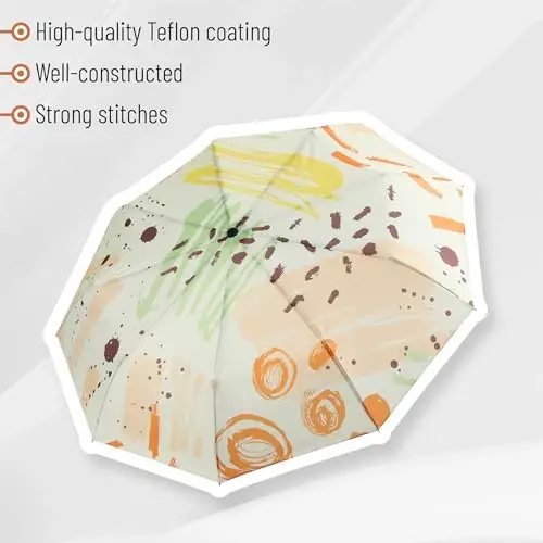 Mr. Pen Windproof Travel Umbrella - Automatic, Compact, Abstract Art Design for Rain and Wind - 5