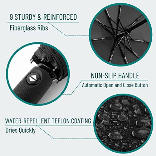 Mr. Pen - Windproof Travel Umbrella, Automatic Umbrellas for Rain, Compact Umbrella, Travel Umbrella Compact, Windproof Umbrella - 3