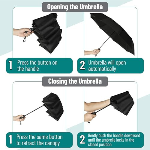 Mr. Pen - Windproof Travel Umbrella, Automatic Umbrellas for Rain, Compact Umbrella, Travel Umbrella Compact, Windproof Umbrella - 6