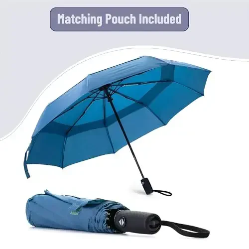 Mr. Pen Windproof Travel Umbrella - Blue, Automatic, Compact, Rain & Windproof - 6