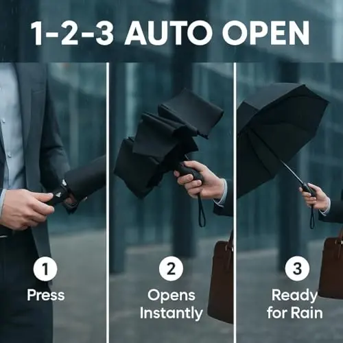 Mr. Pen- Windproof Travel Umbrella Compact, Automatic Umbrellas for Rain, Umbrellas for Rain Windproof - 6