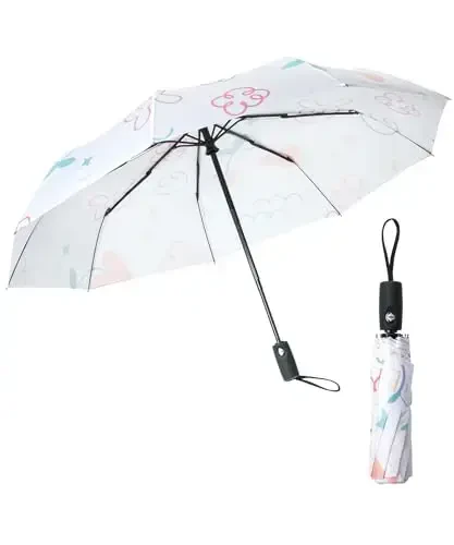 Mr. Pen- Windproof Travel Umbrella, Doodle Art, Automatic Umbrellas for Rain - MODAZONE