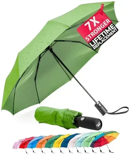 Mr. Pen- Windproof Travel Umbrella, Lush Leaf, Automatic Umbrellas for Rain Windproof - 7