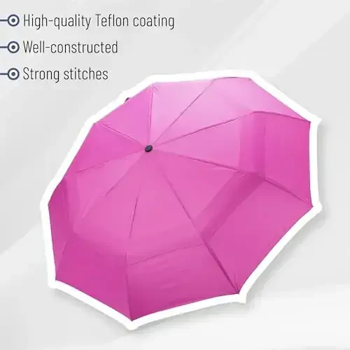 Mr. Pen- Windproof Travel Umbrella, Pink Blossom, Automatic Umbrellas for Rain, Compact Umbrella, Umbrellas for Rain Windproof - 5