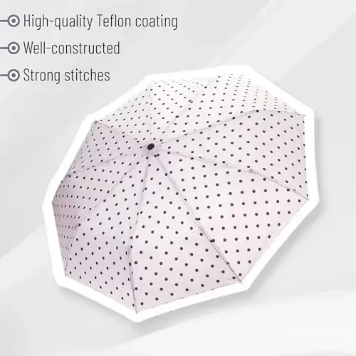 Mr. Pen- Windproof Travel Umbrella, Polka Dots, Automatic Umbrellas for Rain - 5