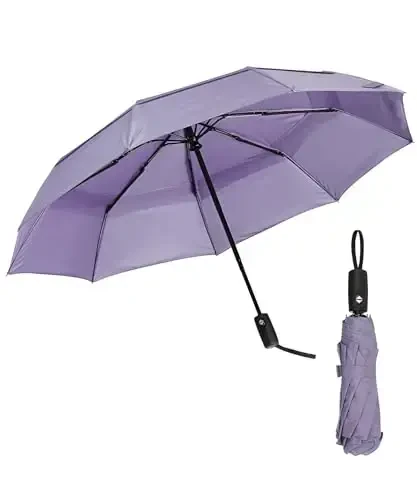Mr. Pen- Windproof Travel Umbrella, Purple, Automatic Umbrellas for Rain Windproof - MODAZONE