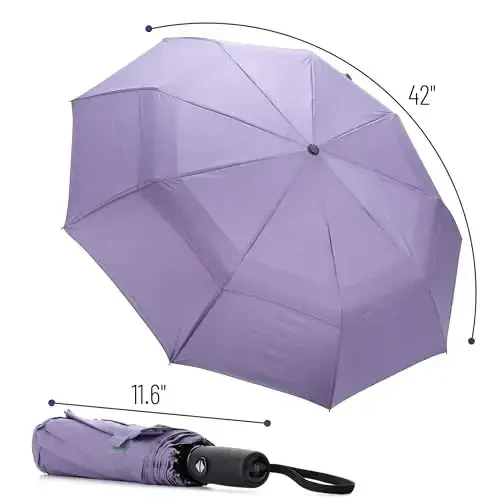 Mr. Pen- Windproof Travel Umbrella, Purple, Automatic Umbrellas for Rain Windproof - MODAZONE (1)