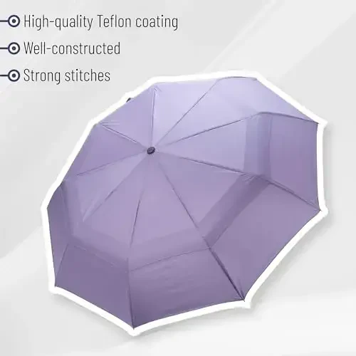 Mr. Pen- Windproof Travel Umbrella, Purple, Automatic Umbrellas for Rain Windproof - 5