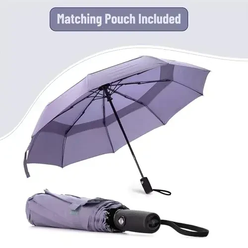 Mr. Pen- Windproof Travel Umbrella, Purple, Automatic Umbrellas for Rain Windproof - 6