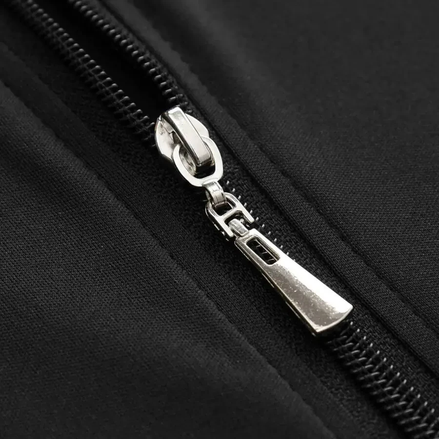 Mrat Womens zip Two Piece Outfits Casual Sweatsuits Solid Tracksuit Jogging Sweat Suits Jogger zip Hoodie Pants Set S-96 Black m- - 7