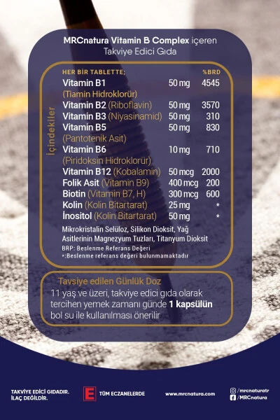 Mrc Natura B Vitamin Kompleksi 60 Kapsula - 3