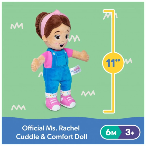 Ms. Rachel Official Basic 11-Inch Cuddle & Comfort Plush Doll for Ages 6 Months to 3+ - MS. RACHEL (1)