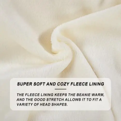MSDC Beanies Women 3 Pack, Ayollar uchun qishki shapkalar Erkaklar uchun Fleece bilan qoplangan Sovuq ob-havo uchun iliq, Ayollar uchun shapka Moda bosh suyagi qopqog'i - 3