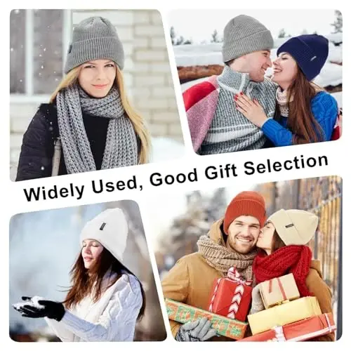 MSDC Beanies Women 3 Pack, Winter Hats for Women Men Fleece Lined Warm for Cold Weather, Beanie for Women Fashion Skull Cap - 7