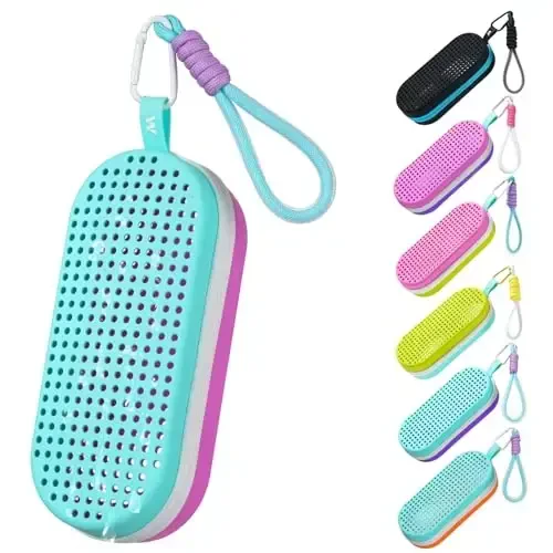 MSNATURALLY Swim Goggle Case For Swimming Goggles, Christmas Stocking Stuffers Gifts 2025, Silicone Cases with Drain Hole - 1