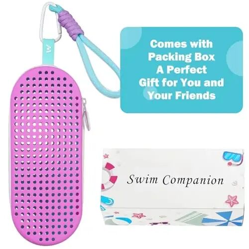 MSNATURALLY Swim Goggle Case For Swimming Goggles, Christmas Stocking Stuffers Gifts 2025, Silicone Cases with Drain Hole - 6
