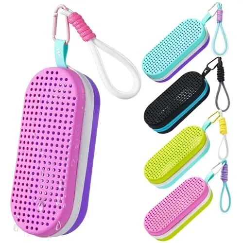 MSNATURALLY Swim Goggle Case For Swimming Goggles, Christmas Stocking Stuffers Gifts 2025, Silicone Cases with Drain Hole - MSNATURALLY