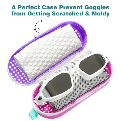 MSNATURALLY Swim Goggle Case For Swimming Goggles, Christmas Stocking Stuffers Gifts 2025, Silicone Cases with Drain Hole - 5