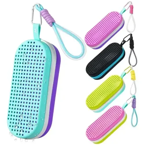 MSNATURALLY Swim Goggle Case For Swimming Goggles, Christmas Stocking Stuffers Gifts 2025, Silicone Cases with Drain Hole 