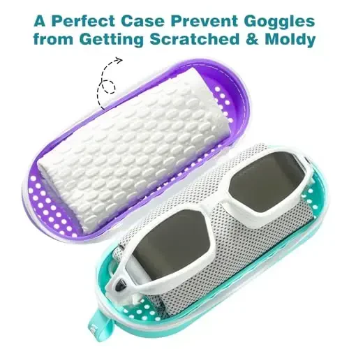 MSNATURALLY Swim Goggle Case For Swimming Goggles, Christmas Stocking Stuffers Gifts 2025, Silicone Cases with Drain Hole - 5