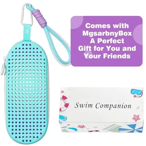 MSNATURALLY Swim Goggle Case For Swimming Goggles, Christmas Stocking Stuffers Gifts 2025, Silicone Cases with Drain Hole - 6