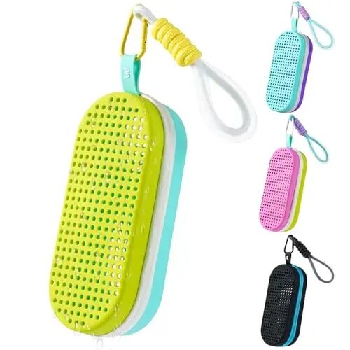 MSNATURALLY Swim Goggle Case For Swimming Goggles, Christmas Stocking Stuffers Gifts 2025, Silicone Cases with Drain Hole 