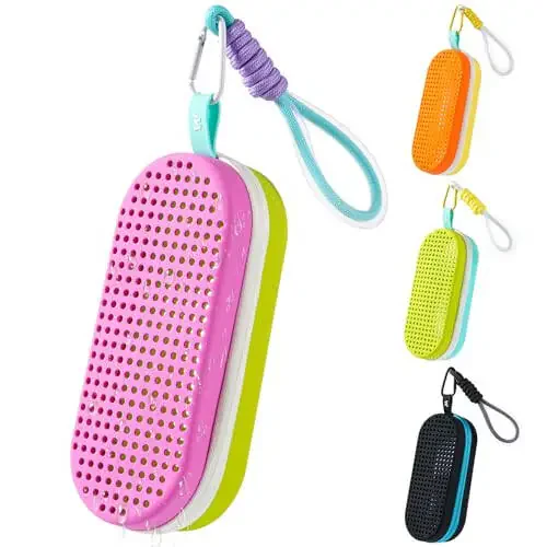 MSNATURALLY Swim Goggle Case For Swimming Goggles, Silicone Protective Cases with Drain Hole for Goggles - 2