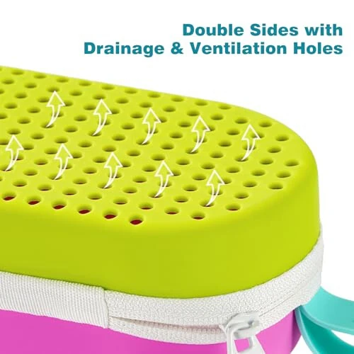 MSNATURALLY Swim Goggle Case For Swimming Goggles, Silicone Protective Cases with Drain Hole for Goggles - 5