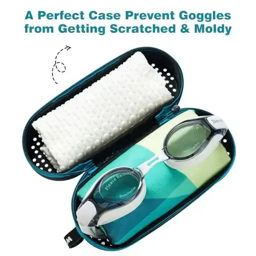 MSNATURALLY Swim Goggle Case For Swimming Goggles, Christmas Stocking Stuffers Gifts 2025, Silicone Cases with Drain Hole - 6